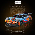 911 RSR Blau-Orange Modellbausatz (1580 Teile)